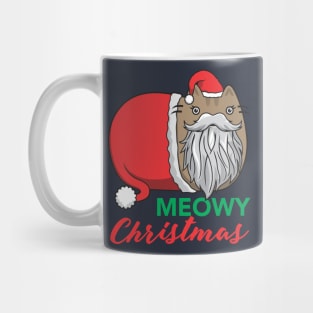 Meowy Christmas fro Santa Cat Mug